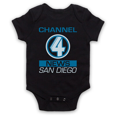 ANCHORMAN INOFFIZIELLER KANAL 4 NACHRICHTEN SAN DIEGO LOGO FILM BABY WACHSEN BABYANZUG GESCHENK