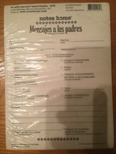 Spanish class teaching material discipline notes to parents in Spanish