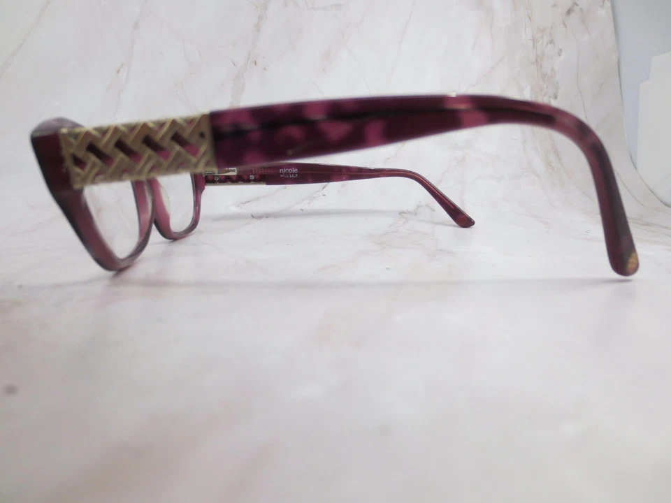 Marco de gafas para mujer Nicole Miller NM15 Col.80 púrpura borde completo 52-16-140 Foto 3 de 4