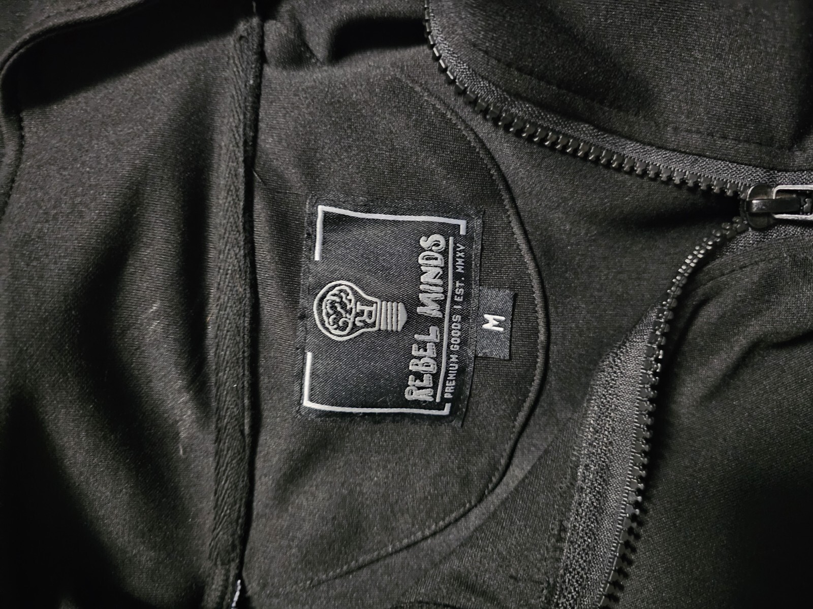 Rebel Minds Basic Track Jacket (Black White) Size… - image 3