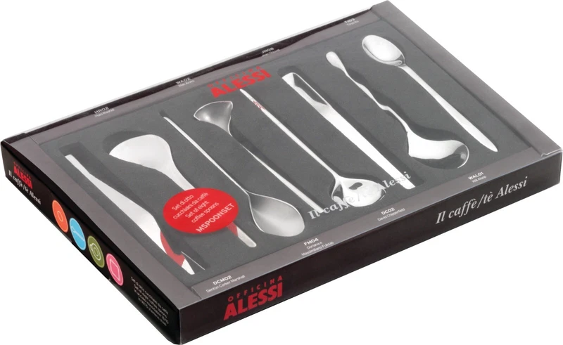 Cucchiaini Caffè Tè Set da 8 Pezzi ALESSI MSPOONSET Acciaio Inox 18/10, fotografia 4 di 7