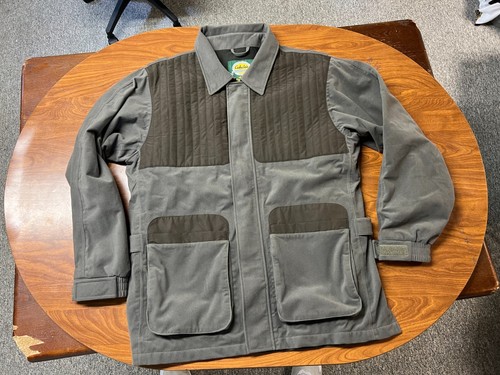 MENS USED LIGHTLY WORN CABELAS DRY PLUE BROWN ZIP UP HUNTING JACKET SIZE LARGE