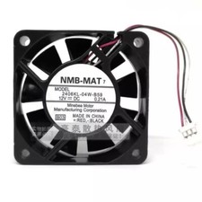 NMB 2406KL-04W-B59 6015 DC12V 0.21A 3-Pin Dual Ball Cooling Fan