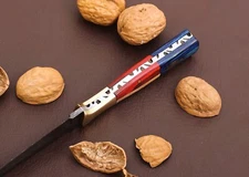 Damascus steel dagger knife texas flag handle