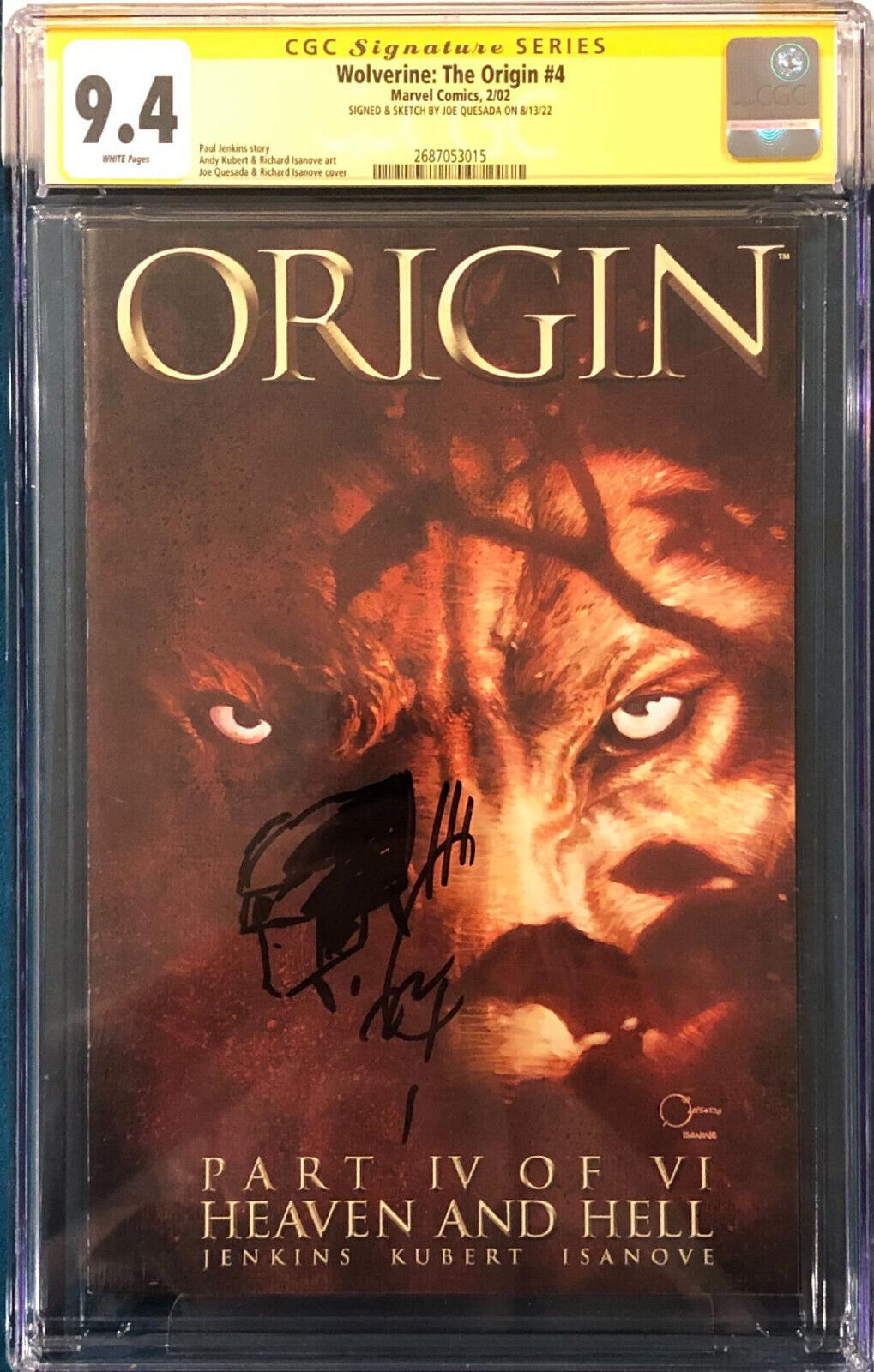 Wolverine: Origins #1, CGC 9.4 Signed by Joe Quesada – Torpedo Comics