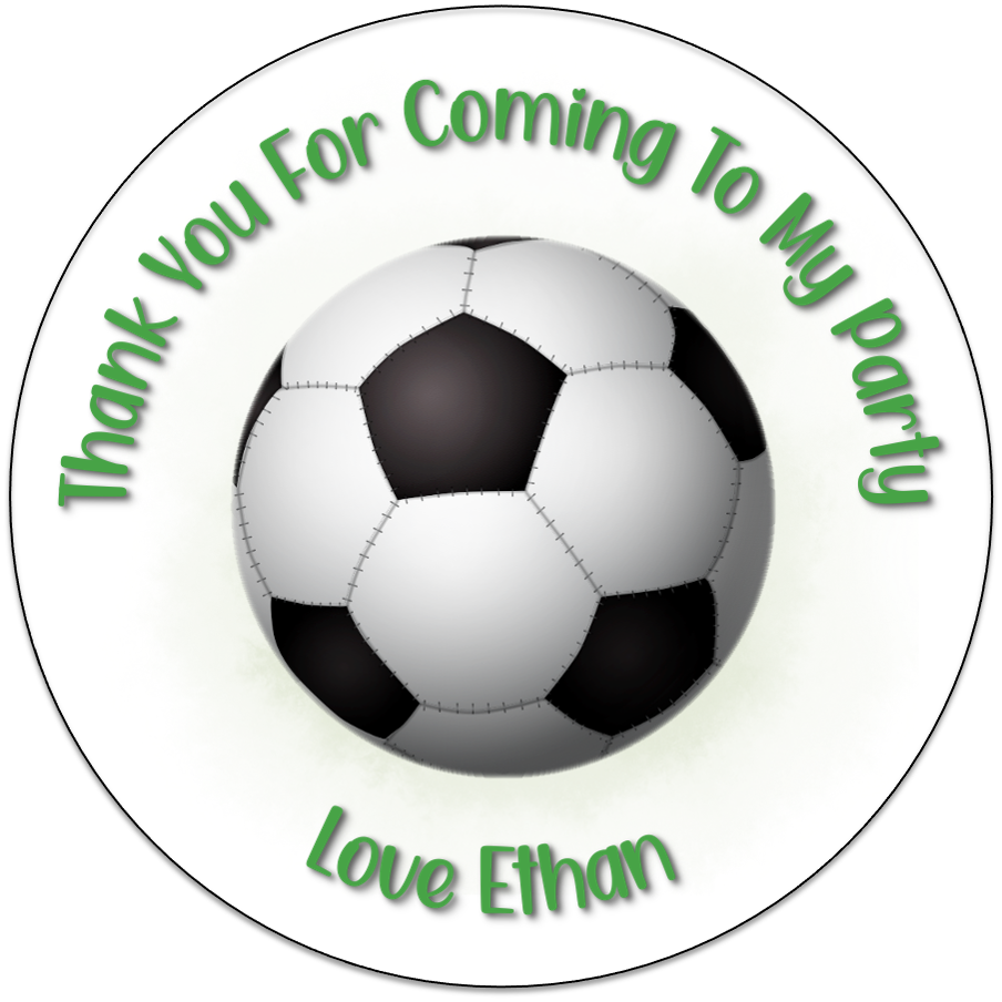 Football Birthday Stickers Personalised Thank You for Coming Party Sweet Cone