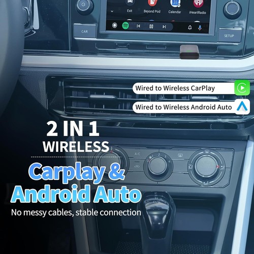 2 in 1 Mini Wireless CarPlay & Android Auto Adapter, USB Powered, Plug and Play - Picture 2 of 8