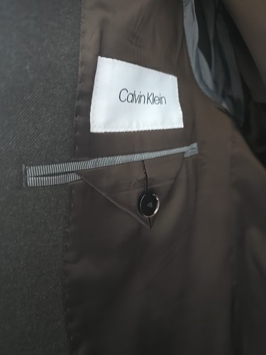 NWT Mens CALVIN KLEIN Brown Twill Stretch Blazer Sport Coat Suit Jacket Size 38R - Picture 7 of 8