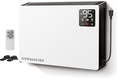 #ad #ad VAGKRI 1500 W Quiet Electric Heater – Wall or Floor Mount Remote Timer New $64.99