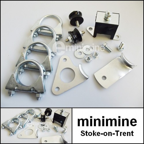 Classic Mini POLYFLEX UK RC40 Exhaust System Fitting Kit BLACK austin morris