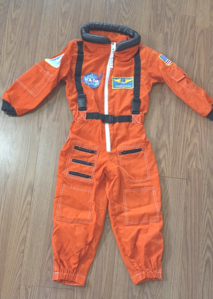 Talla 4-6 Vestir para Niños NASA Talla Personalizada Color Naranja Fingir Astronautas Foto 3 de 4