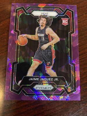2023-24 Prizm Jaime Jaquez Jr. Rookie RC Purple Ice /149 Heat #137