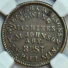 St.Paul, MN 760B-1a R6 NGC AU Details Cleaned - Sewing Machine - Good Patina