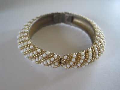 Miriam Haskell Bracelet White And Gold