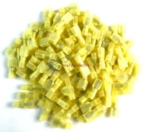 Install Bay Quick Disconnects (100) Male / (100) Female Yellow 200 pcs 12-10 AWG - Picture 3 of 4
