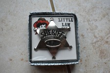 Lot of 4 qty Little Law Man Lawman Sheriff Blank Engravable Badge Pin Souvenir