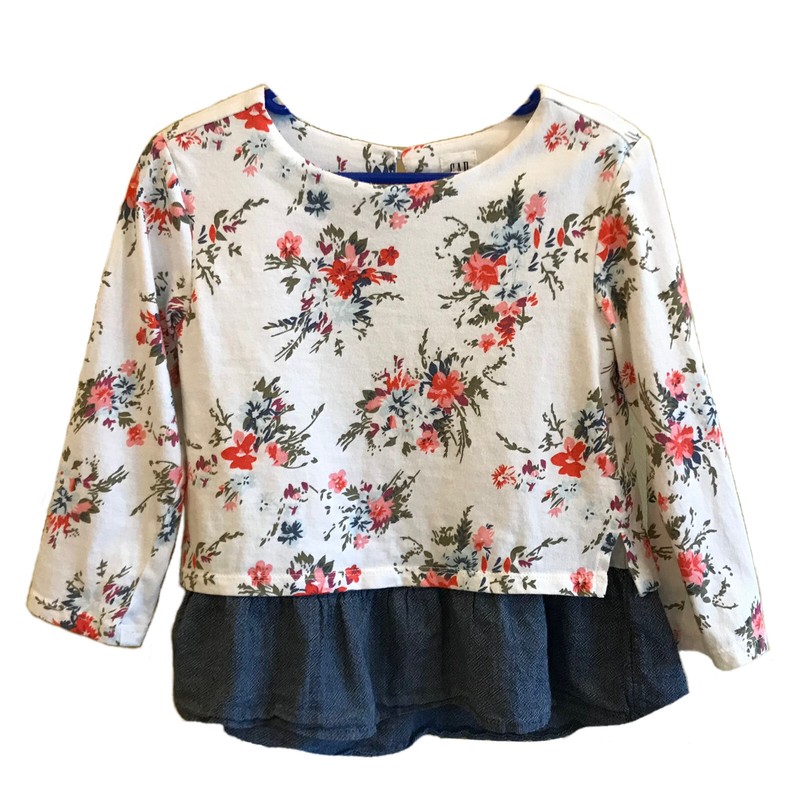 Gap Girl’s Size 4-5 Skirted Floral Shirt