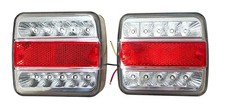 12v LED Trailer Lamp Rear Pair 5 Diode Stop, Side, Indicator Number Plate