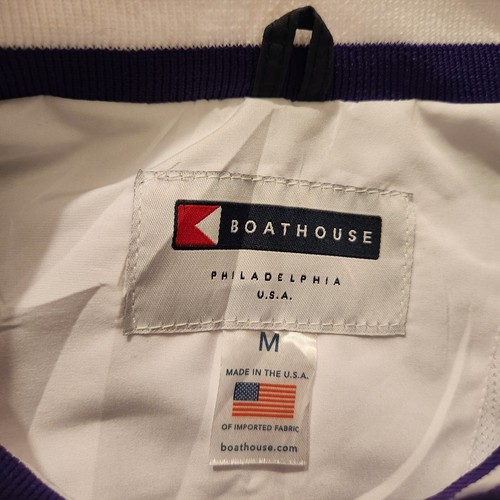 Boathouse Jacket Mens M Bucks Y2K Track Jacket Purple Full Zip USA Made Vented - Picture 4 of 6