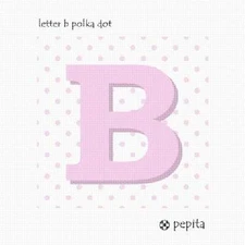 Letter B Polka Dot Needlepoint Kit or Canvas