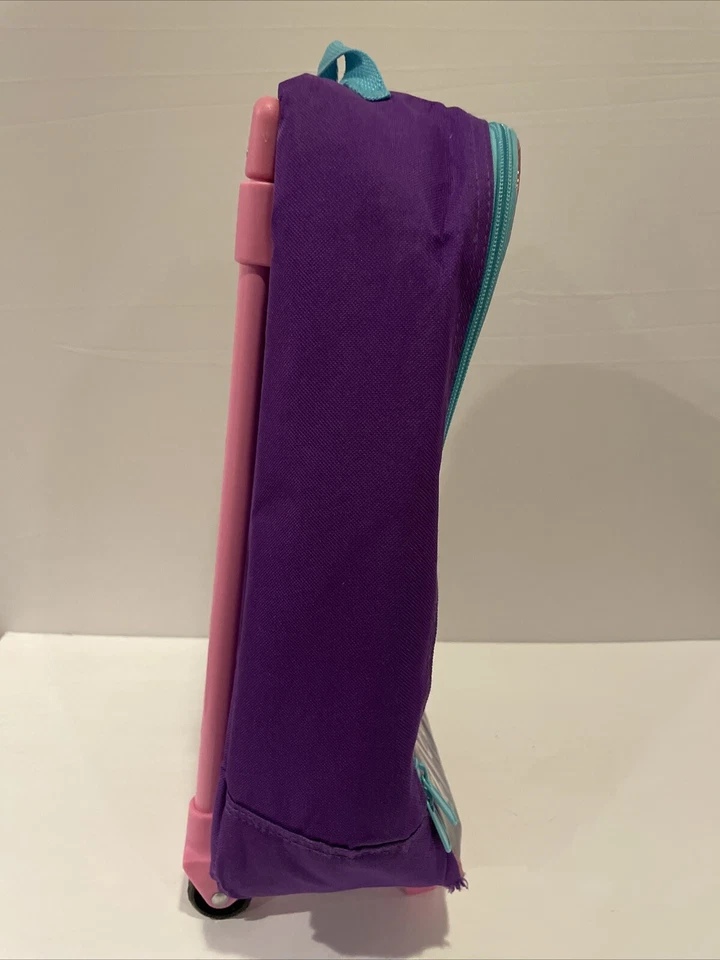 迪士尼冰雪奇缘女孩 18 英寸轮式飞行员箱滚动行李箱强心紫色 — 第 3/4 张图片