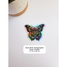 Moth Holographic Sticker  Insect Sticker  Holographic Vinyl Sticker, Style A
