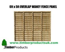 **PACK OF 5** 6ft x 5ft Waney lap fence panel Special Offer 6x5 lap