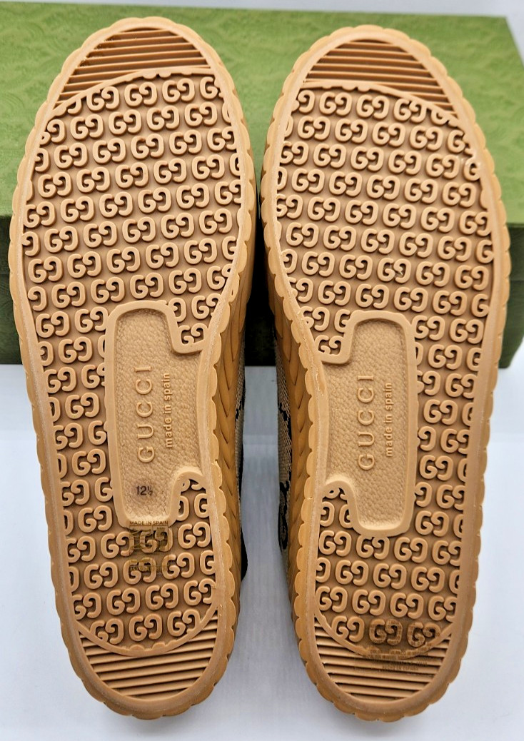 Gucci Tortuga GG Men's Camel Ebony/Black Canvas Sneakers UK12.5 US13 thumbnail 9