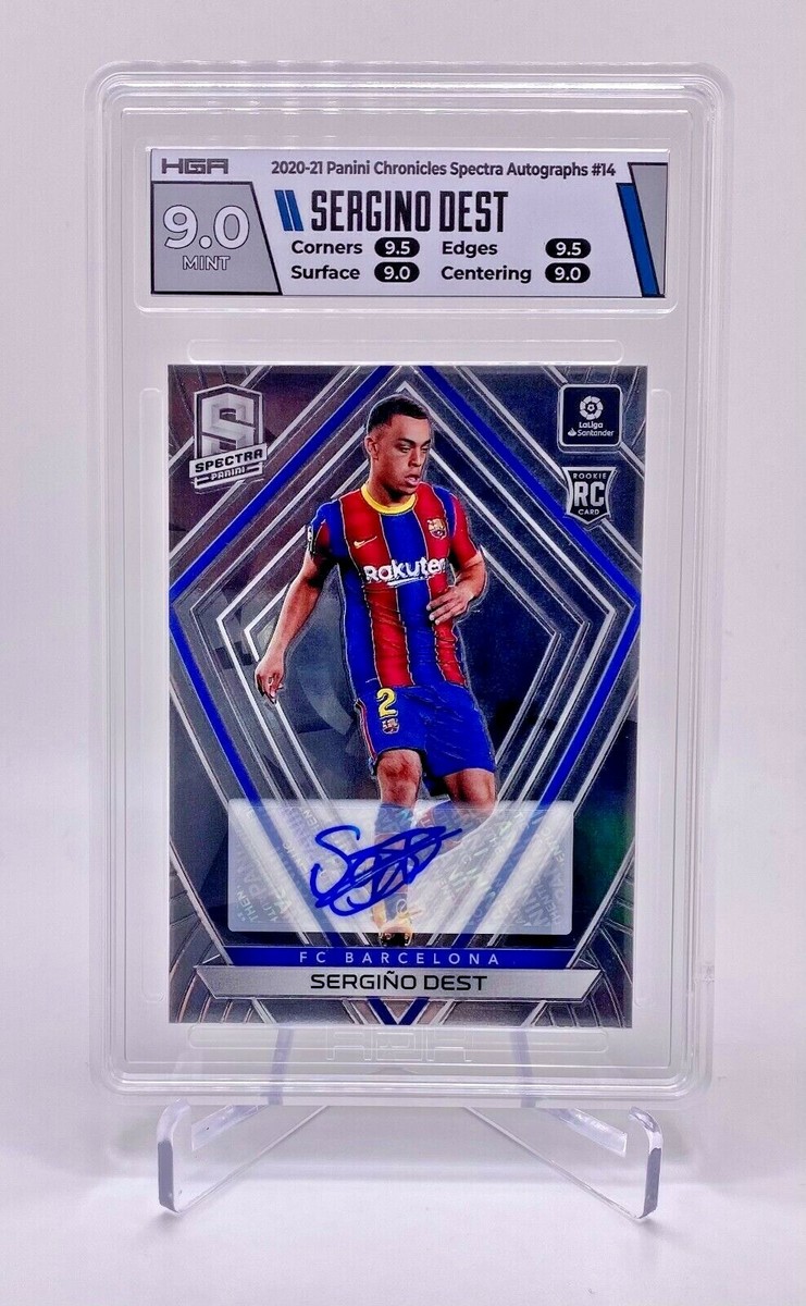 2021 Sergino Dest Panini Spectra FC Barcelona Autographed