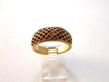 Vintage Gold Vermeil Cz Band Ring Size 8 1/4
