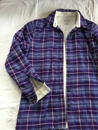 LL Bean Women Fleece Lined Flannel 