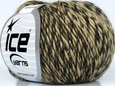 8-Skein Lot Rihanna Yarn Wool Light 8x50g/140m Black Lt Gold
