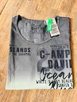 Camp David Muscle-Shirt - NEU - Beach Life Surf grey-Gr.L