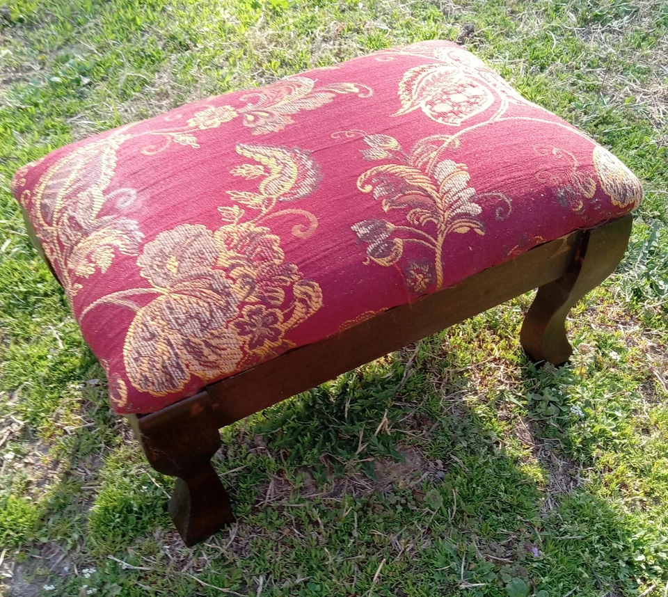 Табурет/табурет с принтом красный гобелен (FS159) - Изображение 3 из 4