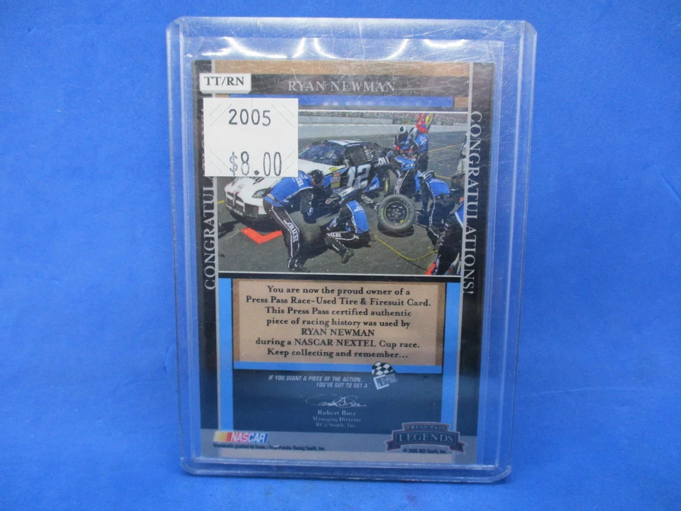 2005 PRESS PASS LEGENDS THREADS AND TREADS BRONZE #TTRN RYAN NEWMAN #124/375 - Image 2 of 2