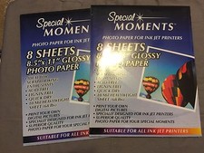 Special Moments Photo Paper for Ink Jet Printers 8 Sheets 8.5" x 11" Glossy 2 