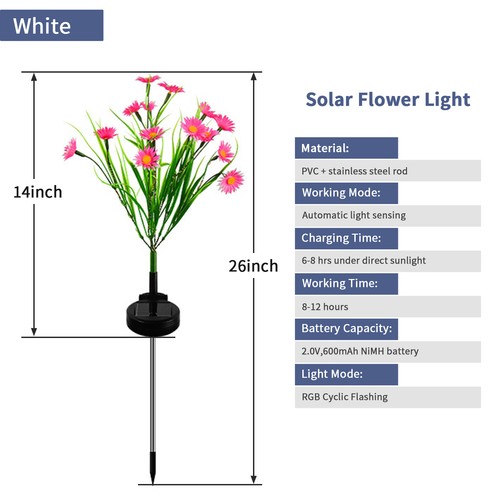 Solar Garden Lights Waterproof LED Lights Outdoor Lawn Garden Terrace Decoration - Picture 9 of 72