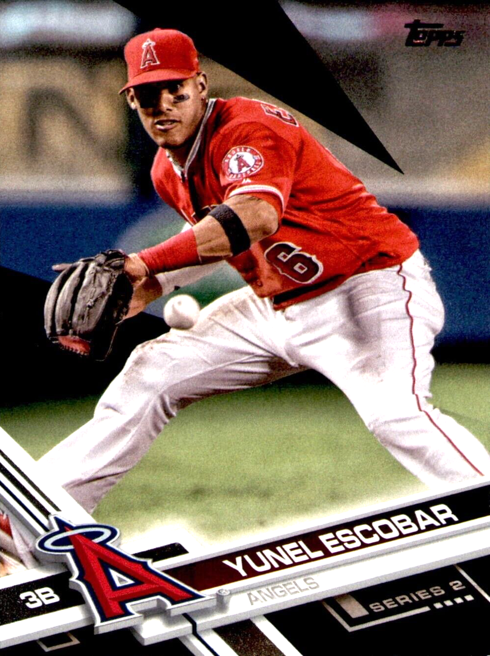 2017 Topps Series 2 Yunel Escobar Black Parallel #363 /66 - LA Angels