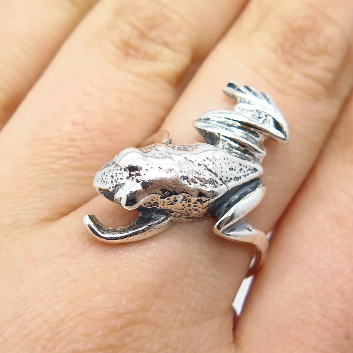 Vintage on sale frog ring