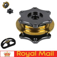 KYOSTAR Universal Car Aluminum D Shape Steering Wheel Quick Release Adapter UK