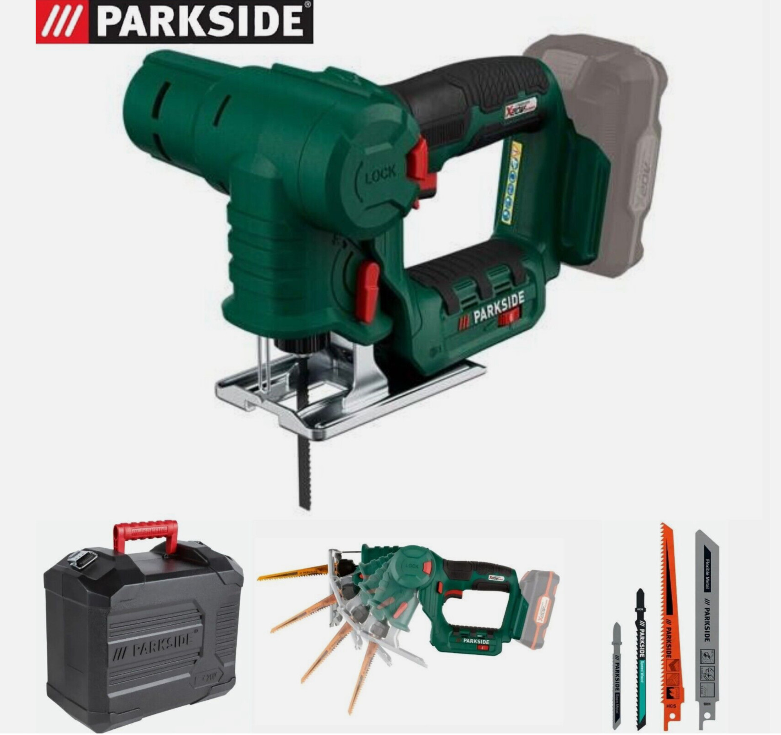 Parkside Cordless 20V Jigsaw & Sabre Saw, 2 in1 Reciprocating Saw PSSSA 20-Li B2
