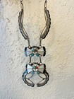 VINTAGE JUAN & CHARLENE CHICO ZUNI STERLING SILVER INLAY SUNFACE NECKLACE  — photo 7
