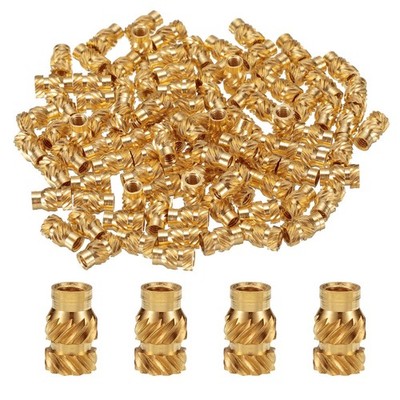 uxcell 100pcs M3 Threaded Inserts Brass Heat Set M3x8x5mm(ID*Lenth*OD),