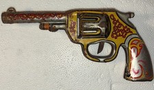Antique Wyandotte Tin Litho Clicker Toy Gun Revolver