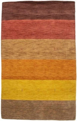 Hand-Loomed Multicolored Stripes Rug Modern Oriental Kids Room Carpet 5X8 ft