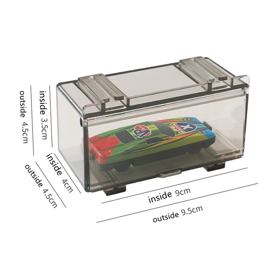 4Pcs/Set 1:64 Car Model Toy Storage Box Model Dustproof Case Acrylic Display n - Image 2 of 4