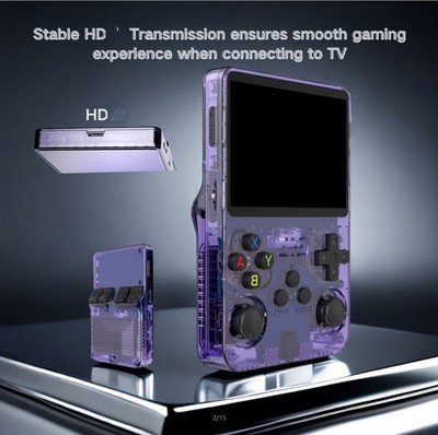 R36 Ultra Retro Handheld Spielkonsole 128GB 20000+ Spiele 4'' IPS Linux WiFi