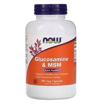 NOW FOODS Glucosamin & MSM (Gelenkgesundheit) 180 pflanzliche Kapseln