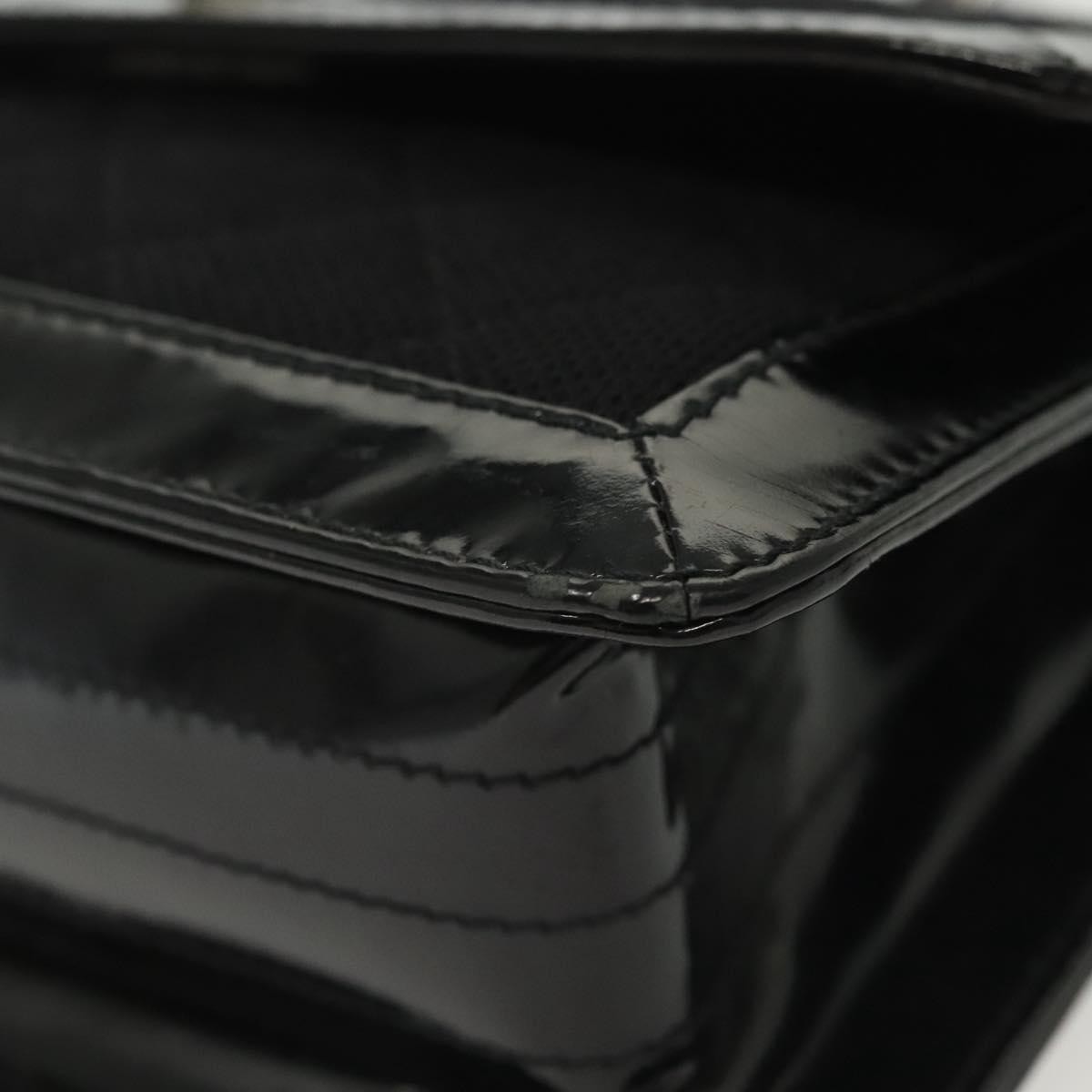 Chanel Vintage Mademoiselle Flap Quilted Canvas With Patent Black Shoulder Bag — image 10