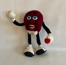 California Raisins Microphone Singer Bendable Plush Toy Applause 1988 5 Inches